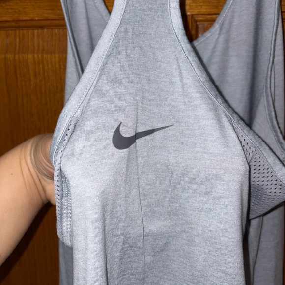 Nike Women's Light Gray Blue Dri-Fit Tank Top - Picture 3 of 5